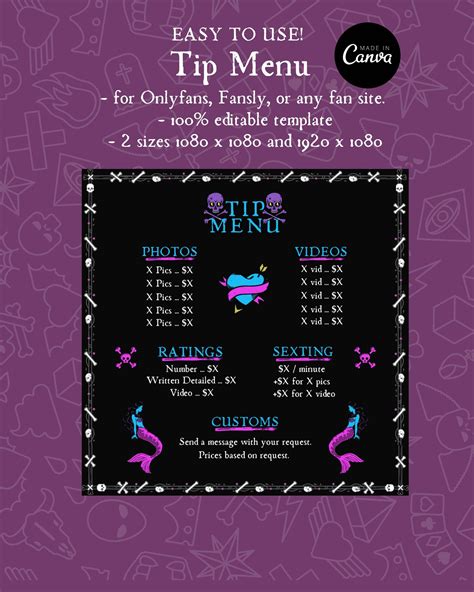 OnlyFans Menu Ideas, Tips & Examples (3 Free Templates)